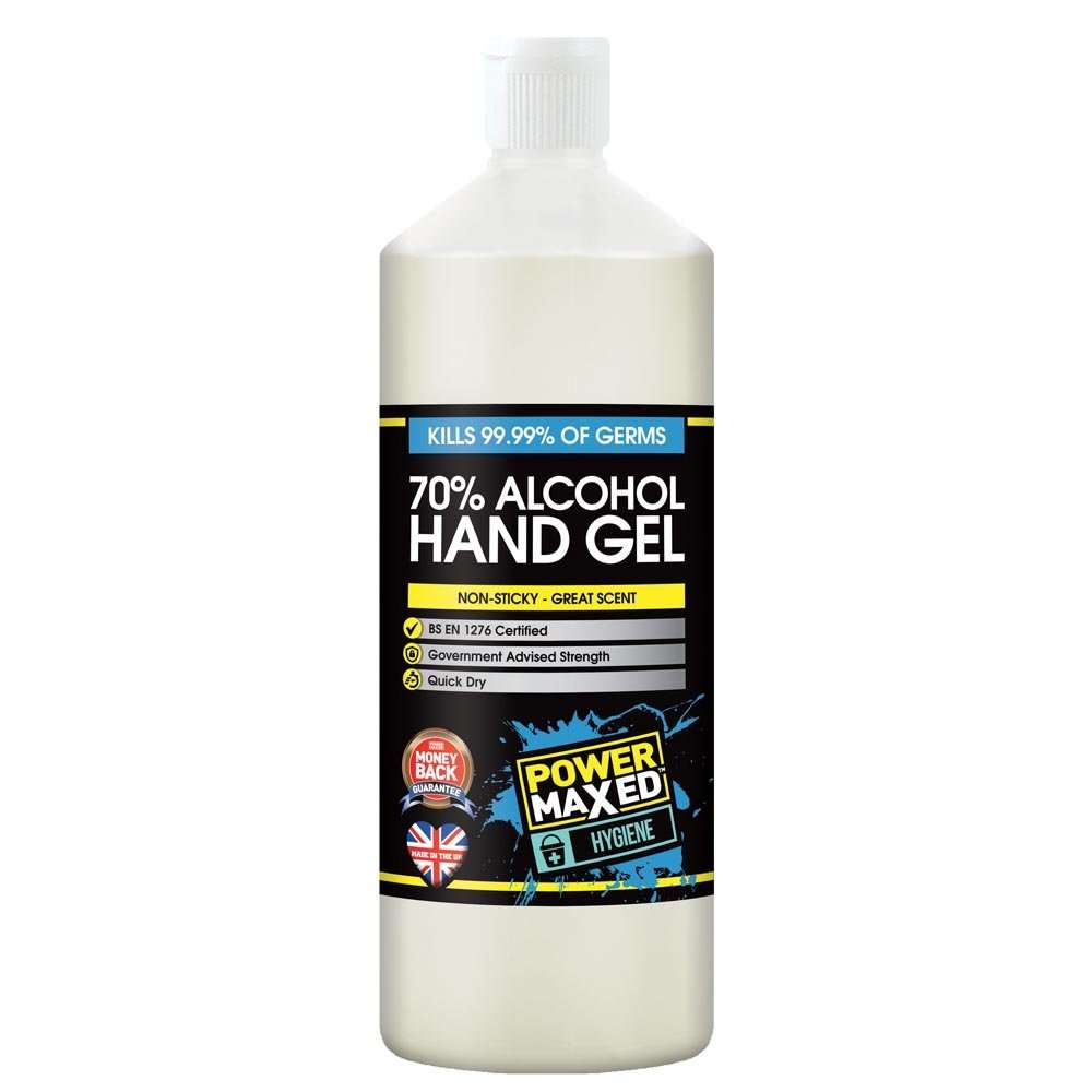 Power Maxed Alcohol Hand Sanitiser Gel - 1L